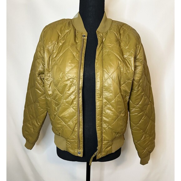 Offline by Aerie Sherpa Lined Quilted Puffer‎ Bomber Jacket Treeline SMALL NWT - Picture 13 of 13